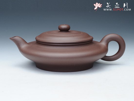 紫砂壶图片：虚扁 - 宜兴紫砂壶网