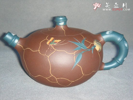 紫砂壶图片：笠竹壶 - 宜兴紫砂壶网