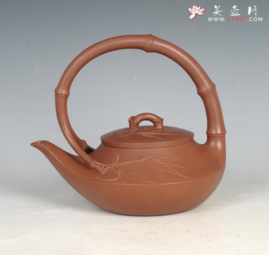 紫砂壶图片：竹节提梁 - 宜兴紫砂壶网