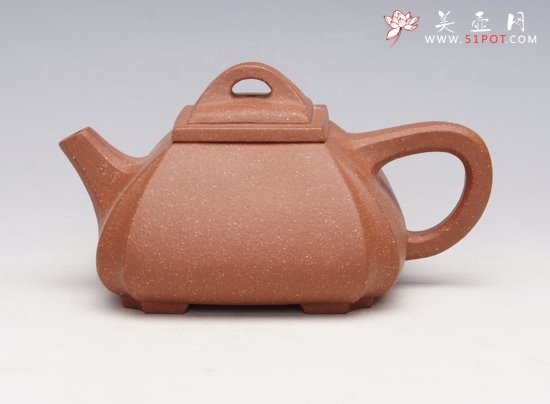 紫砂壶图片：四方抽角 - 宜兴紫砂壶网