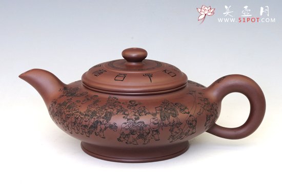 紫砂壶图片：百子壶900cc - 宜兴紫砂壶网