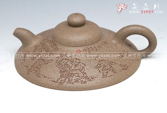 紫砂壶图片：多宝原矿蟹青泥 - 宜兴紫砂壶网