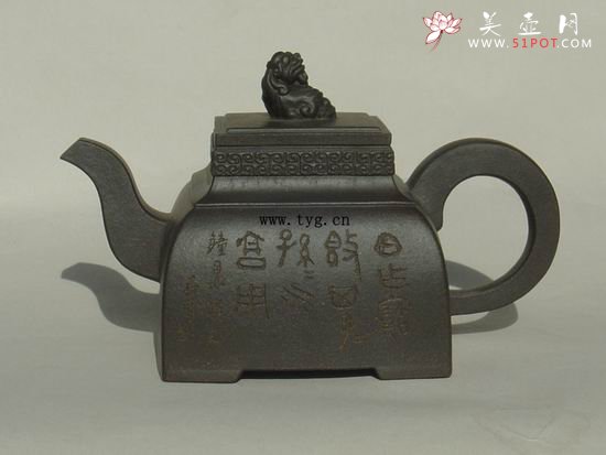 紫砂壶图片：四方玉玺壶 - 宜兴紫砂壶网