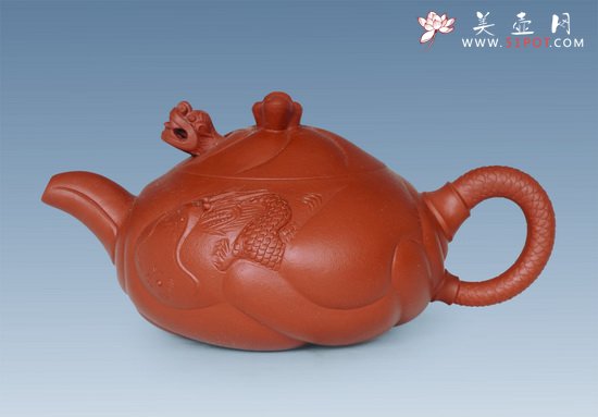 紫砂壶图片：鱼化龙4 - 宜兴紫砂壶网