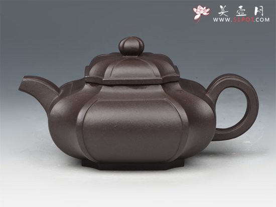 紫砂壶图片：四方抽角 - 宜兴紫砂壶网