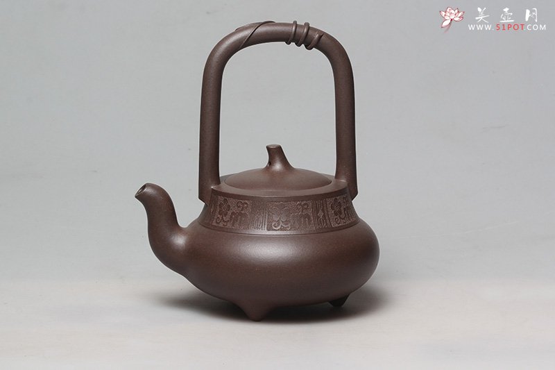 紫砂壶图片：北瓜提梁 - 宜兴紫砂壶网