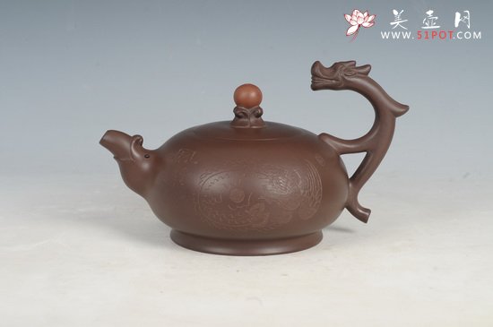 紫砂壶图片：龙凤壶 - 宜兴紫砂壶网