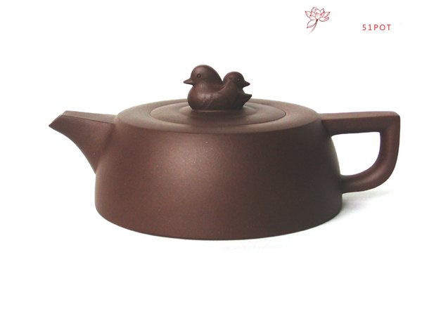 紫砂壶图片：鸳鸯戏水 - 宜兴紫砂壶网