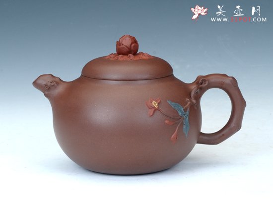 紫砂壶图片：牡丹壶 - 宜兴紫砂壶网