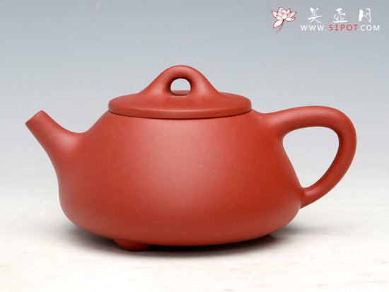 紫砂壶图片：小石瓢（清水泥）200ML - 宜兴紫砂壶网
