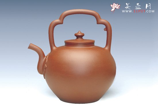 紫砂壶图片：吴经提梁 - 宜兴紫砂壶网