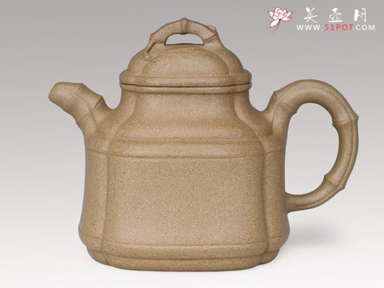紫砂壶图片：四方竹鼎 - 宜兴紫砂壶网