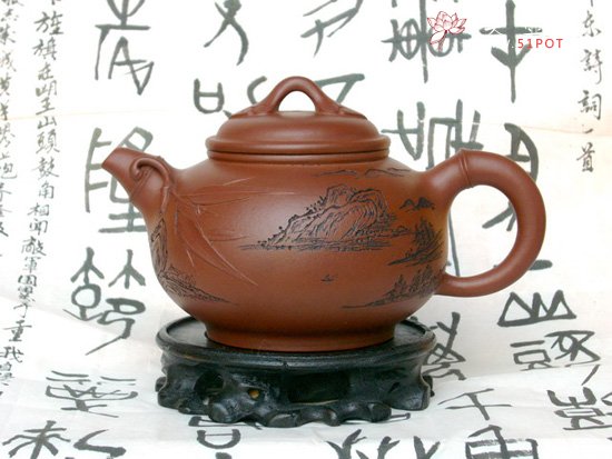 紫砂壶图片：圣竹如意07全手工优秀奖 - 宜兴紫砂壶网