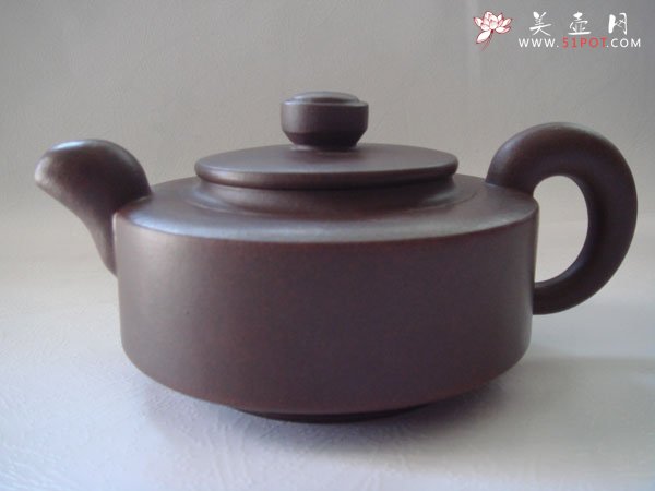 紫砂壶图片：扁玉圆壶 - 宜兴紫砂壶网