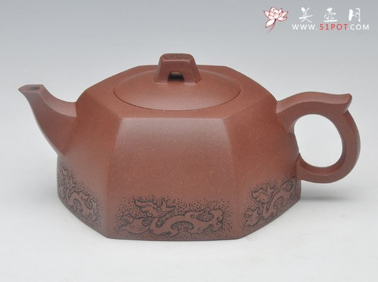 紫砂壶图片：六方井栏 - 宜兴紫砂壶网