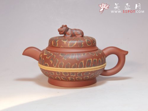 紫砂壶图片： 藏龙卧虎  400CC  绞泥 - 宜兴紫砂壶网
