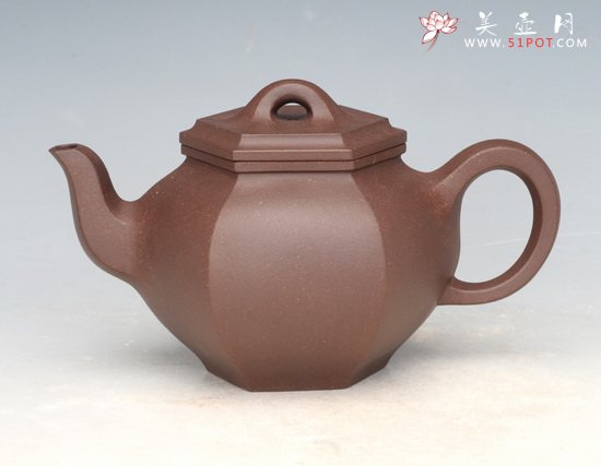 紫砂壶图片：六方笑樱 - 宜兴紫砂壶网