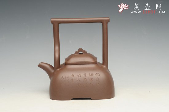 紫砂壶图片：提把觚棱 - 宜兴紫砂壶网