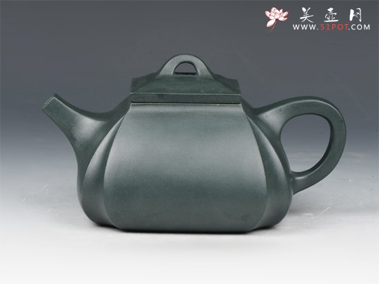 紫砂壶图片：抽角石瓢 - 宜兴紫砂壶网