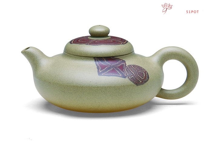 紫砂壶图片：绞泥合欢 - 宜兴紫砂壶网