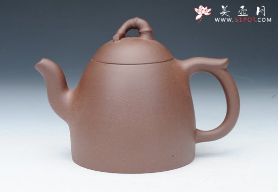 紫砂壶图片：竹钮秦权 - 宜兴紫砂壶网