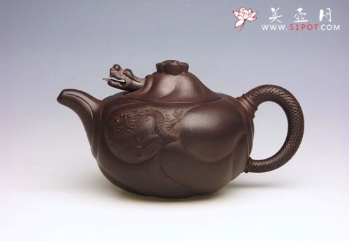 紫砂壶图片：环龙三脚 - 宜兴紫砂壶网