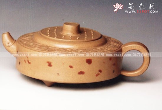 紫砂壶图片：三足如意1 - 宜兴紫砂壶网