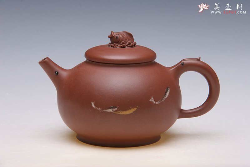 紫砂壶图片：鱼躍龙门（金奖） - 宜兴紫砂壶网