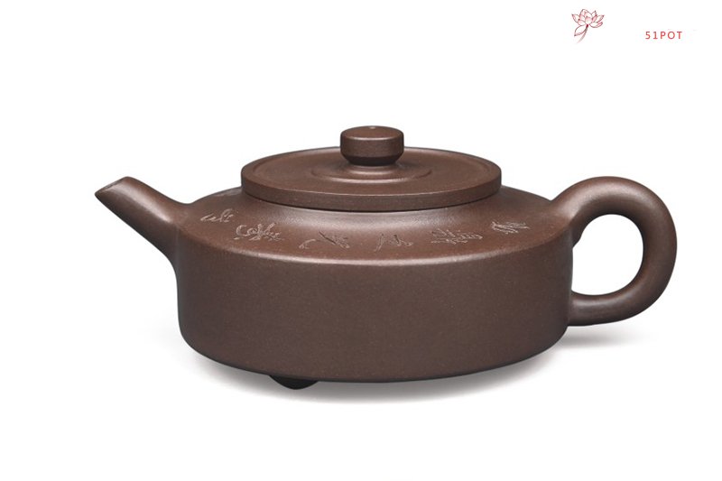 紫砂壶图片：三足周盘 - 宜兴紫砂壶网