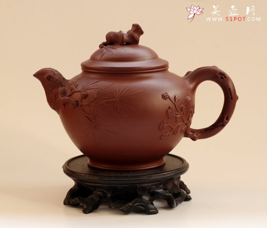 紫砂壶图片：松竹梅 - 宜兴紫砂壶网