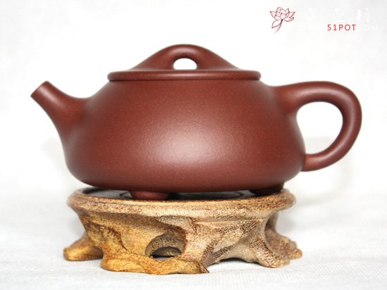 紫砂壶图片：底槽青 汉棠石瓢 - 宜兴紫砂壶网