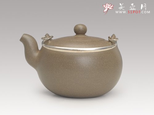 紫砂壶图片：银把一粒珠 - 宜兴紫砂壶网