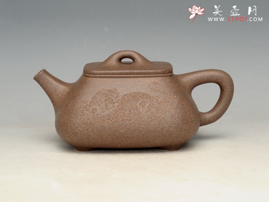 紫砂壶图片：四方石瓢 - 宜兴紫砂壶网