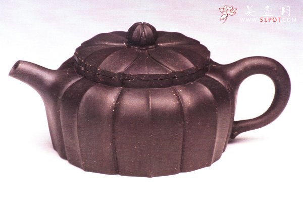 紫砂壶图片：菱花瓣壶 - 宜兴紫砂壶网