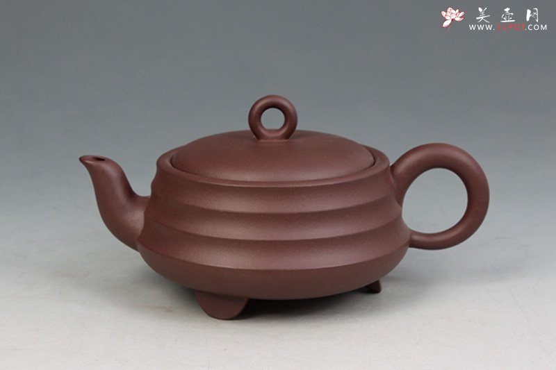 紫砂壶图片：竹根三足壶 - 宜兴紫砂壶网