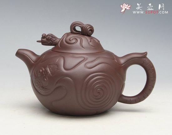 紫砂壶图片：鱼化龙 - 宜兴紫砂壶网