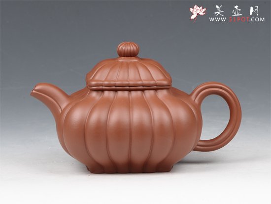 紫砂壶图片：筋纹传炉 - 宜兴紫砂壶网