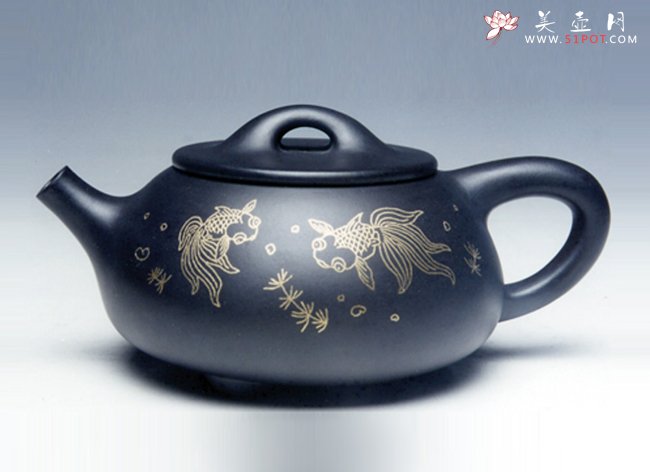 紫砂壶图片：金玉石瓢 350CC - 宜兴紫砂壶网