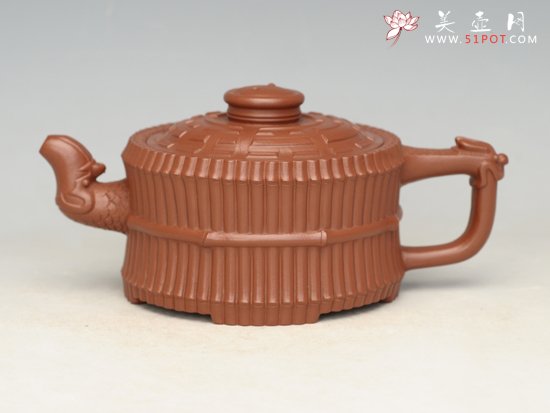 紫砂壶图片：八卦龙头一捆竹 - 宜兴紫砂壶网