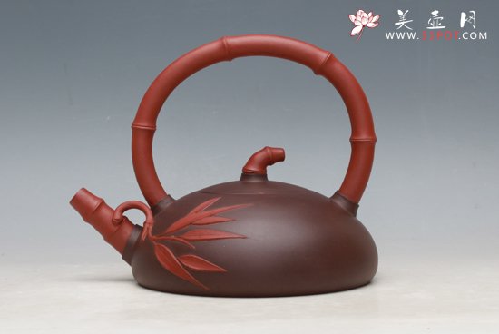 紫砂壶图片：双色提梁 - 宜兴紫砂壶网