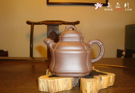 紫砂壶图片：四方竹鼎 - 宜兴紫砂壶网