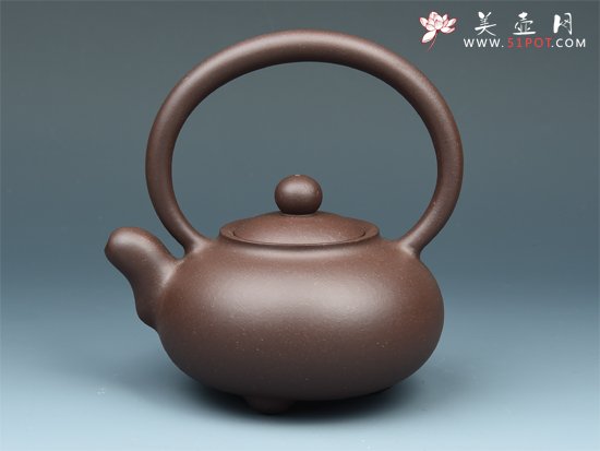 紫砂壶图片：圆珠提梁 - 宜兴紫砂壶网