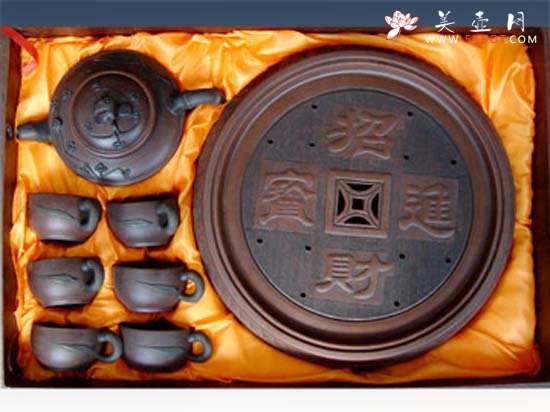 紫砂壶图片：招财进宝茶海 - 宜兴紫砂壶网