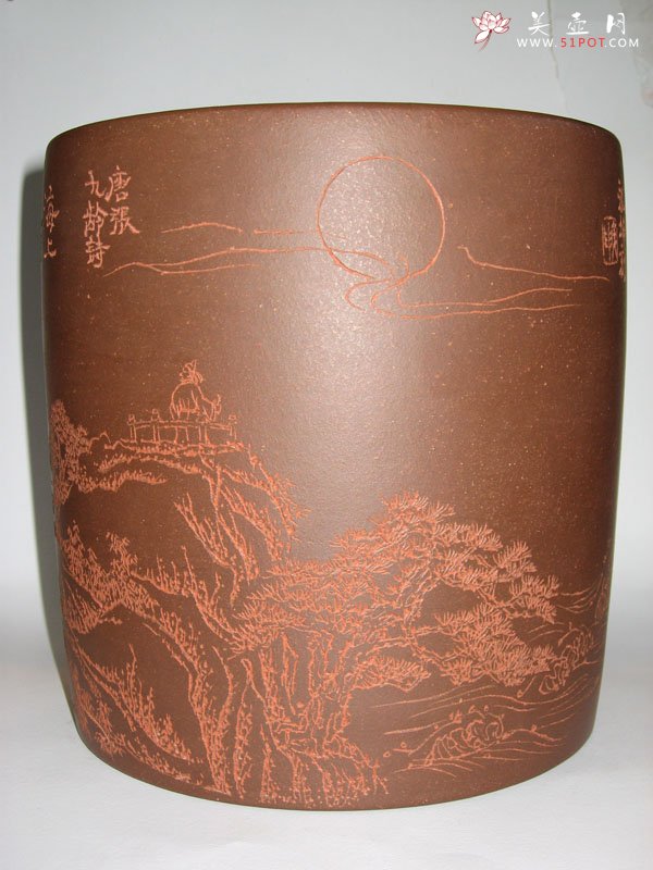 紫砂壶图片：笔筒 - 宜兴紫砂壶网