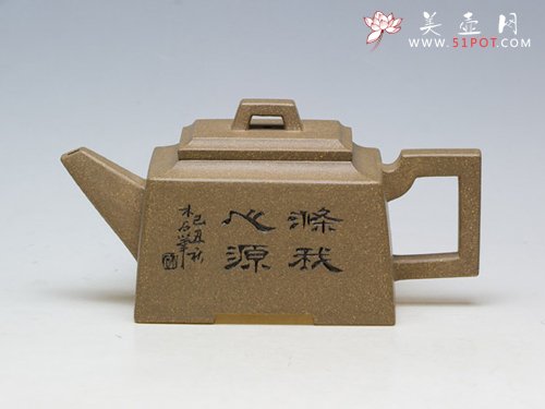 紫砂壶图片：长升方 泥料：段泥 - 宜兴紫砂壶网