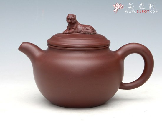 紫砂壶图片：卧虎藏龙（紫泥）380ML - 宜兴紫砂壶网