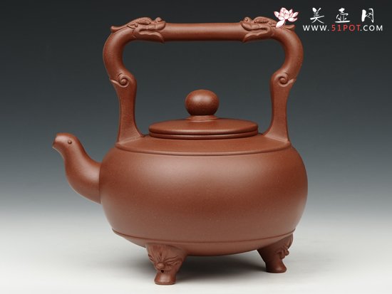 紫砂壶图片：三星提梁 - 宜兴紫砂壶网