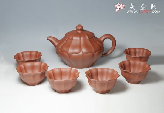 紫砂壶图片：合菱套壶 - 宜兴紫砂壶网