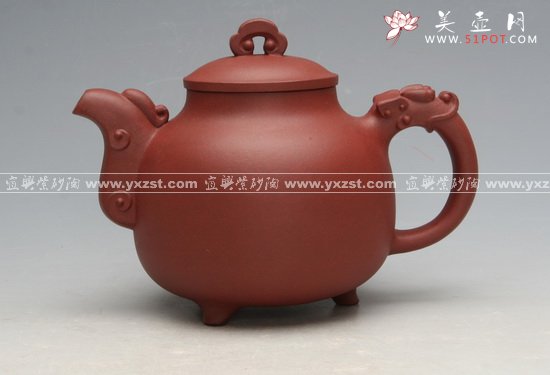 紫砂壶图片：龙凤呈祥底槽清全手工制作 拷贝 - 宜兴紫砂壶网