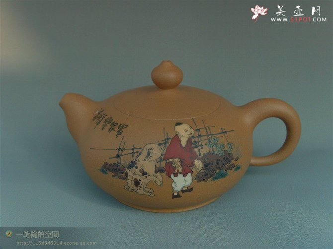 紫砂壶图片：润玉---农家乐 - 宜兴紫砂壶网